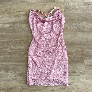 Pink Sequin Dress